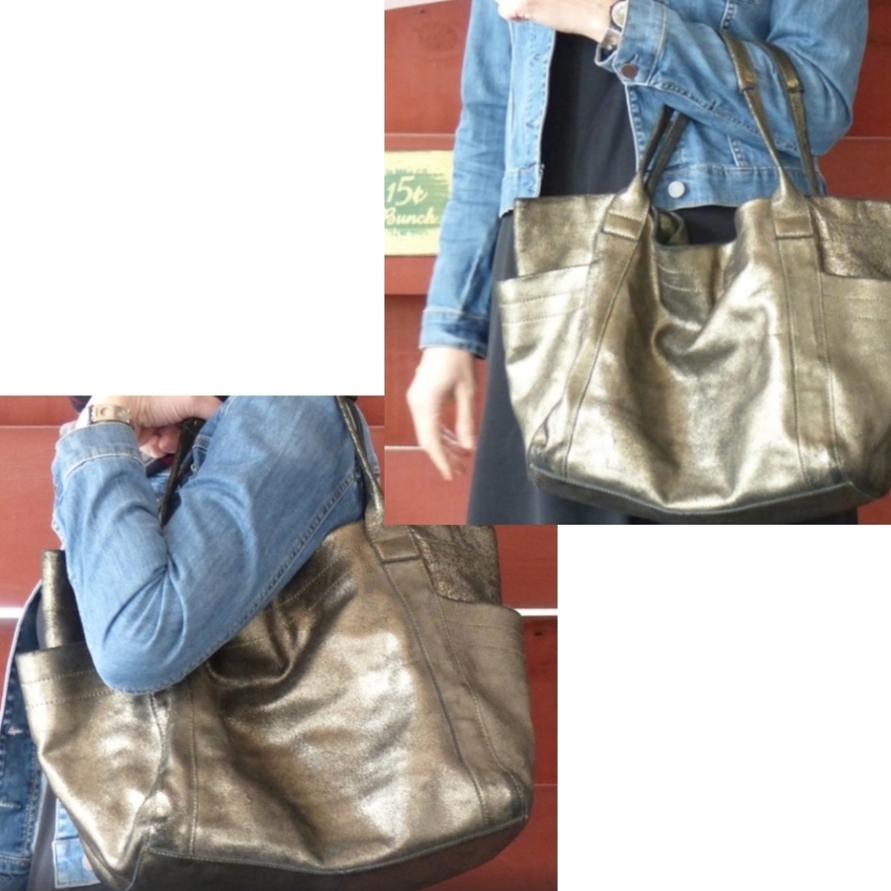 Anat Marin metallic leather tote/handbag